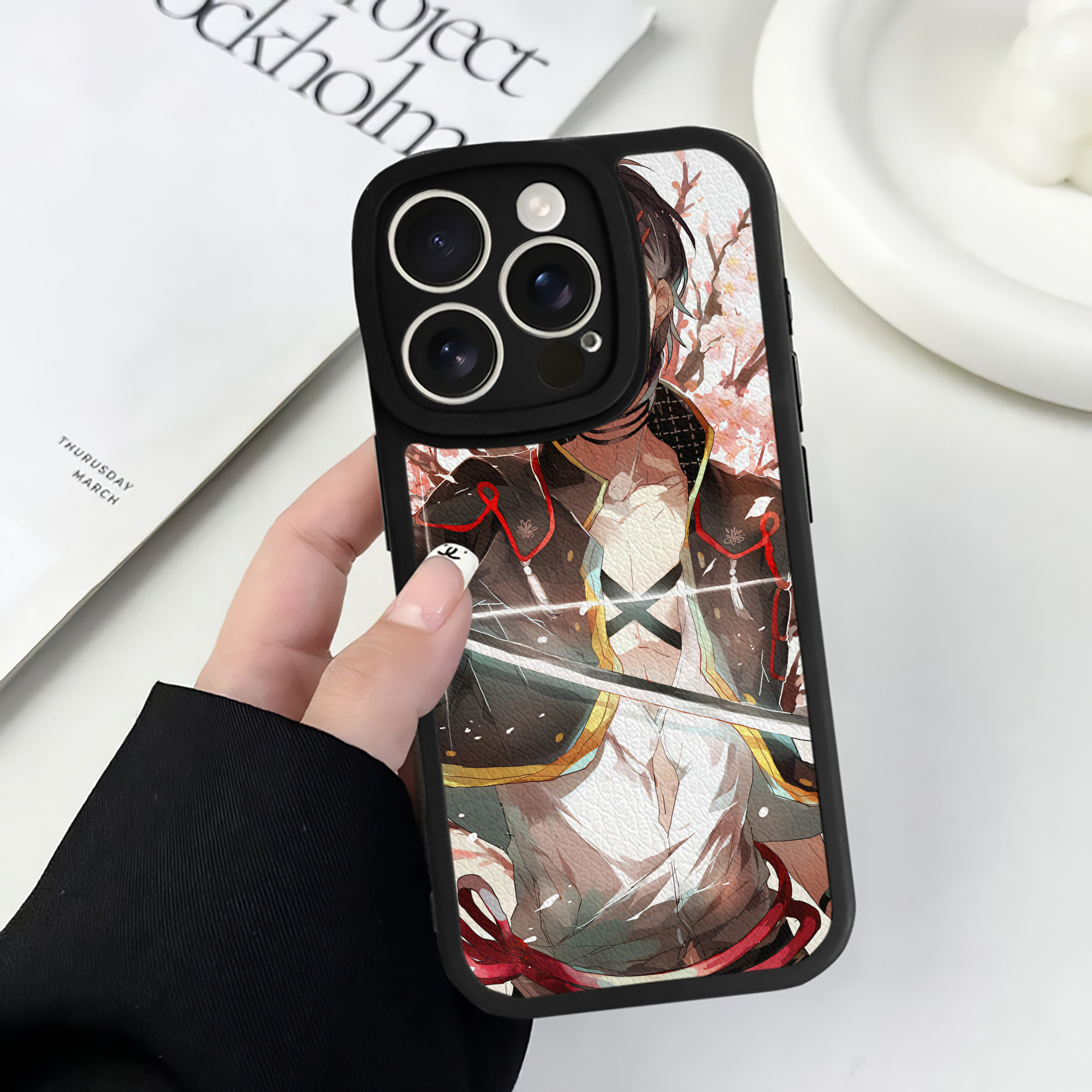 （画像用） 刀剣乱舞 Touken Ranbu 【iPhone 16シリーズ対応】シリコンスマホケース（レザー調） 材質：シリコン